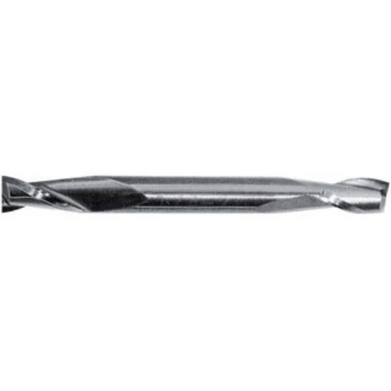 KYOCERA SGS 15/64, 1/2 LOC, 1/4 Shank Diam, 2-1/2 OAL, 2 Flute, Solid Carbide Square End Mill Double End, Uncoated, S...